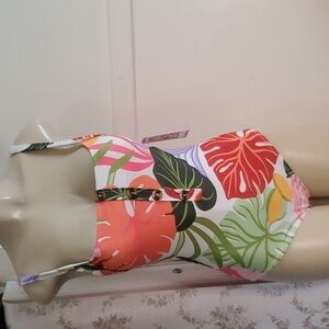 NWT Social Standard by Sanctuary One Piece Tropical Print Swim Suit Size S